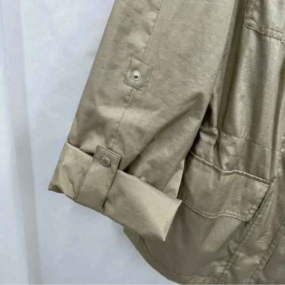 Platinum Utex Womens Lightweight Jacket XS Tan Hooded Pockets - Picture 10 of 15